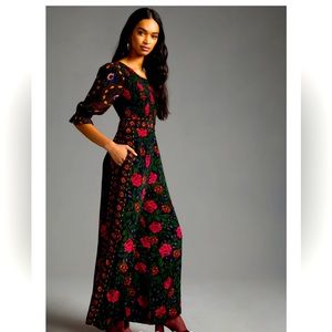 Farm Rio Floral Jumpsuit - Black and Red